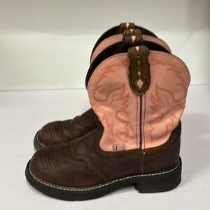 Justin Gypsy Pink and Brown Cowgirl Boots